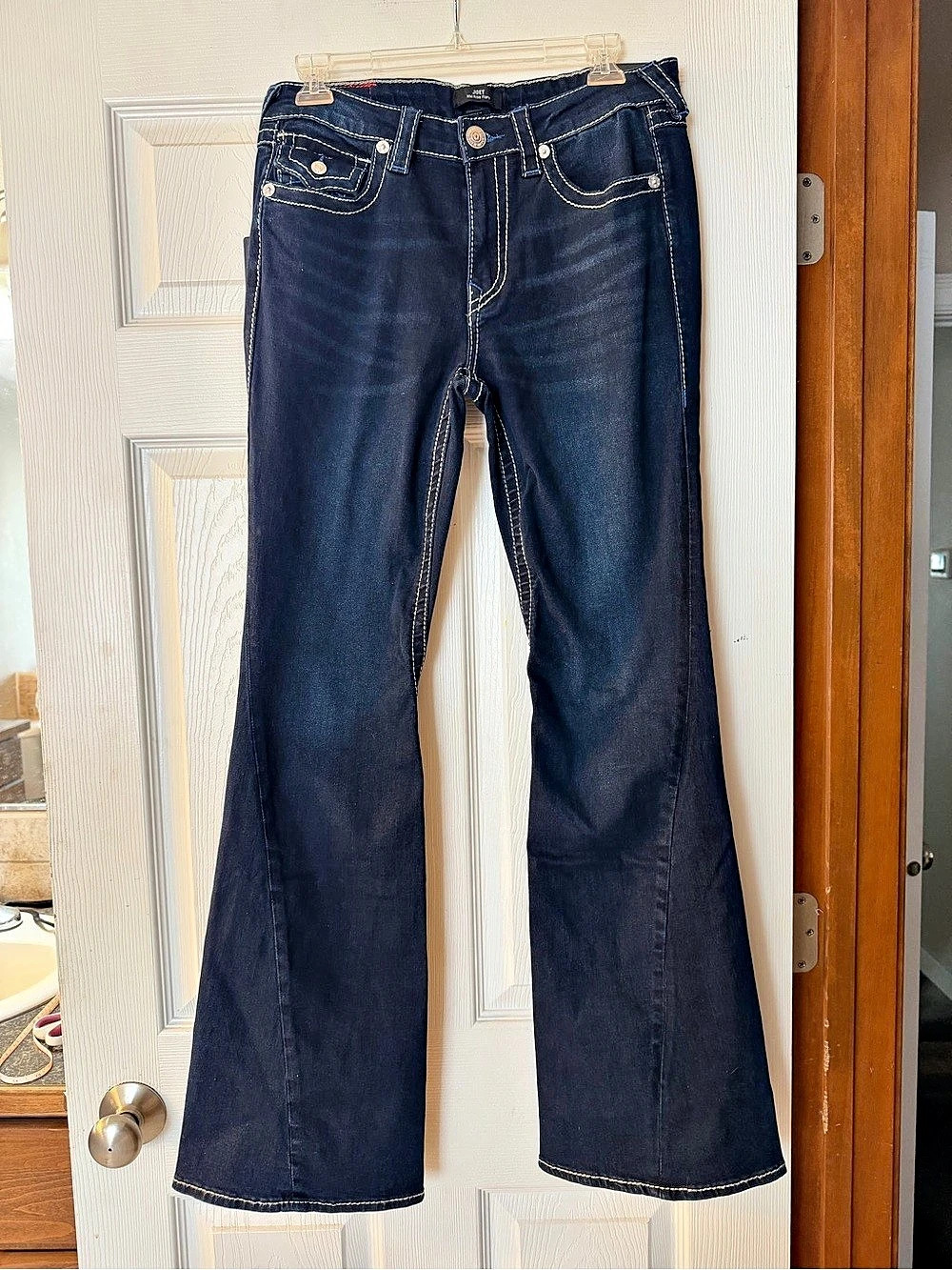 True Religion Joey Mid Rise Flare Jeans in Blue Waist 30 NWT